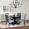 Nylander 5-piece Dining Set, Cross-Buck Dining Table with 4 Stylish Chairs