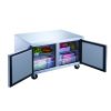 Dukers 15.53cu.ft Double Door Commercial Undercounter Workbench Refrigerator Made by Stainless Steel