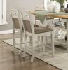 5pc Dining Set Counter Height Table Base with 2 Shelves