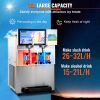 VEVOR Commercial Slushy Machine, 8L / 2.1 Gal Double Bowl Margarita Machine, 1155W Stainless Steel Margarita Smoothie Frozen Drink Maker