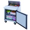 Dukers Commercial Single Door Salad Prep Table Refrigerator